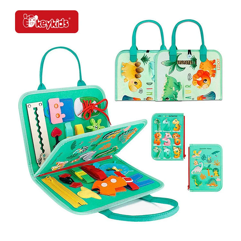 Customize Montessori Sensory Learning Toy Foldable Felt Busy Board For Kids W12D523